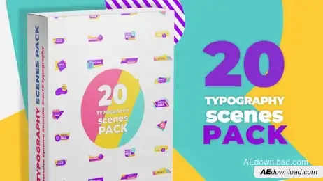 20 Typography Scenes Freebies template preview