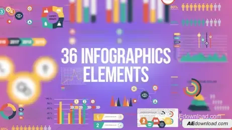 36 Infographics Elements Pack Freebies template preview