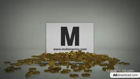 3D Gold Coins Logo Opener Freebies template preview