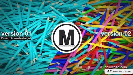 3D Pencils Logo Opener Freebies template preview