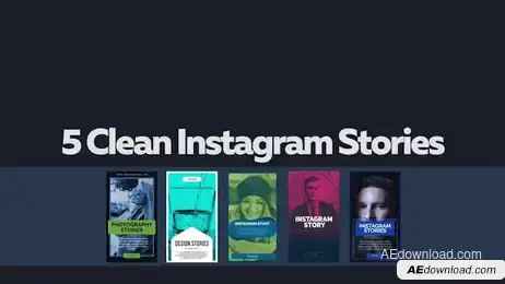 5 Clean Instagram Stories Freebies template preview