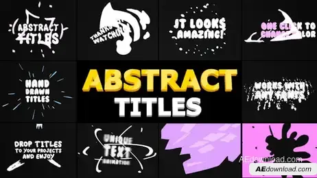 Abstract Cartoon Titles Freebies template preview