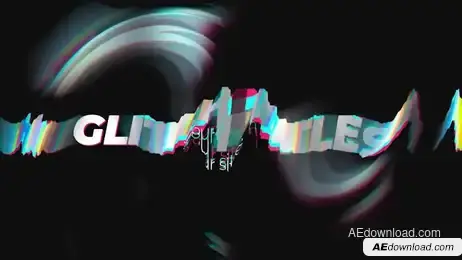 Abstract Glitch Titles Freebies template preview