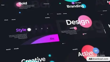 Abstract Typography Freebies template preview