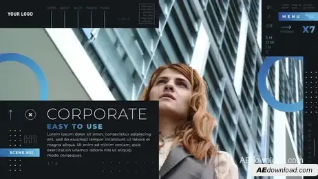 Advanced Corporate Slideshow Freebies template preview
