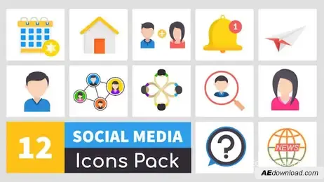 Animate Social Media Icons Pack Freebies template preview