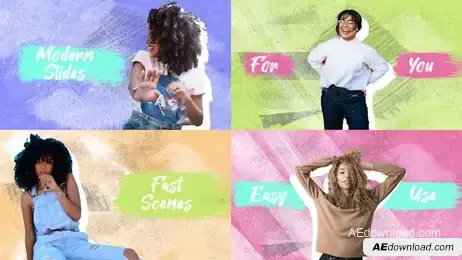 Art Colorful Slideshow Freebies template preview