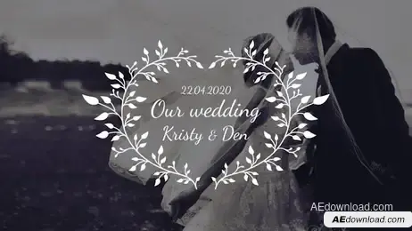 Beautiful Wedding Titles 4k Freebies template preview