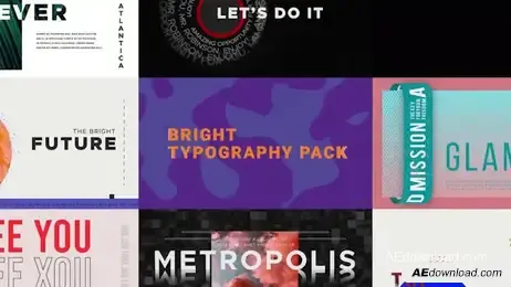 Bright Typography Pack Freebies template preview