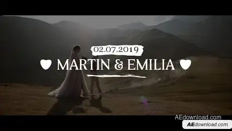 Brush Drawn Wedding Titles 4K Freebies template preview