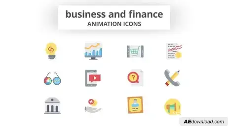 Business & Finance - Animation Icons Freebies template preview