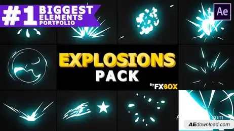 Cartoon Explosion Elements Freebies template preview