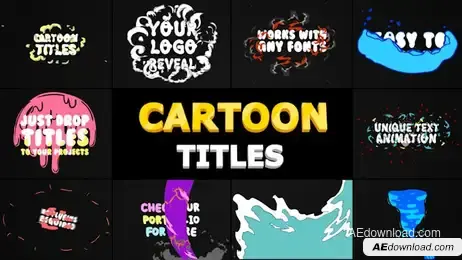 Cartoon Titles Pack Freebies template preview