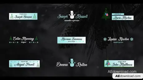 Christmas & New Year Lower Thirds Freebies template preview