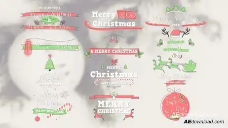 Christmas & New Year Titles Freebies template preview