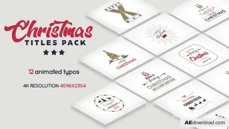 Christmas Titles Pack Freebies template preview