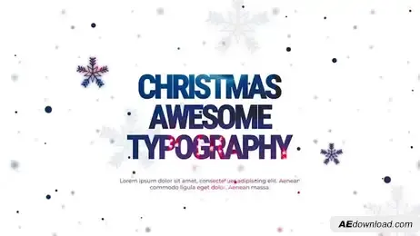 Christmas Typography Freebies template preview