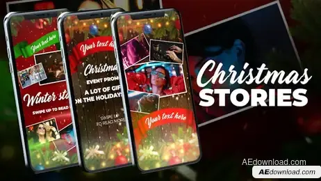 Christmas Winter Stories Freebies template preview
