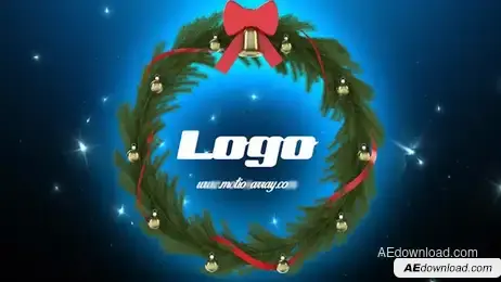 Christmas Wreath Logo Freebies template preview