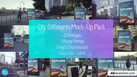 City Billboards Mockup Promo Pack Freebies template preview