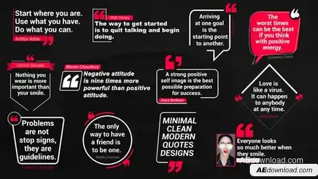 Clean Quotes Titles Freebies template preview