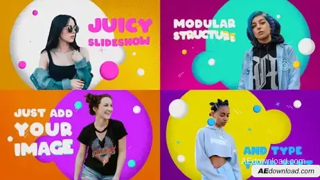 Colorful Slideshow Freebies template preview