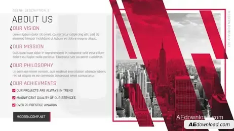 Company Presentation Modern Freebies template preview