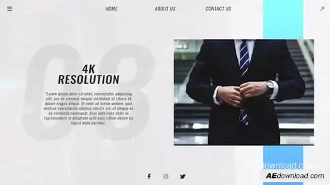Corporate Slideshow 4K Freebies template preview