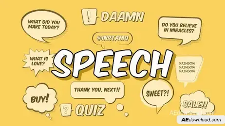 Cosmic Speech Bubbles Freebies template preview