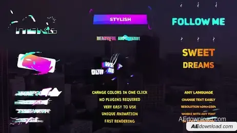 Creative Gradient Titles Freebies template preview