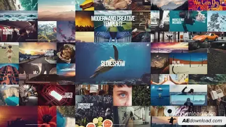 Creative Multiframe Upbeat Slideshow Freebies template preview