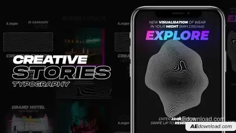 Creative Stories Typography Freebies template preview
