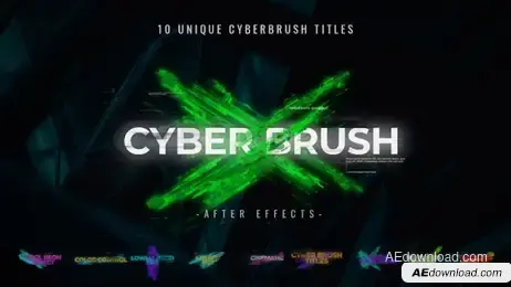 Cyber Brush Titles Freebies template preview