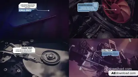 Cyber Glitch Callouts Freebies template preview