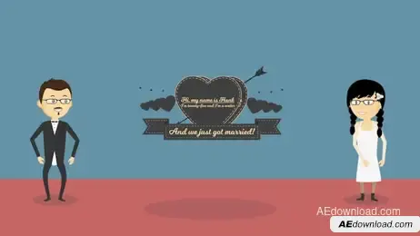 Dancing Wedding Characters Editor Freebies template preview