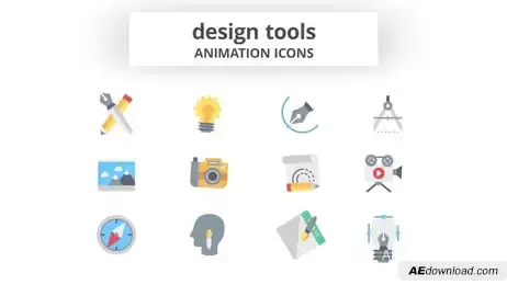 Design Tools - Animation Icons Freebies template preview
