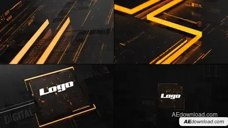 Digital Logo With Sci-Fi Elements Freebies template preview