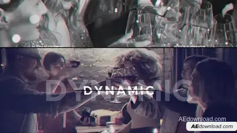 Dynamic Glitch Slideshow Freebies template preview