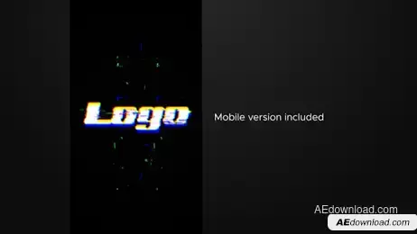 Electronic Glitch Logo Reveal Freebies template preview