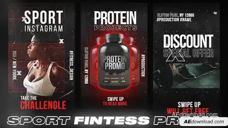 Fitness Sport Stories Freebies template preview