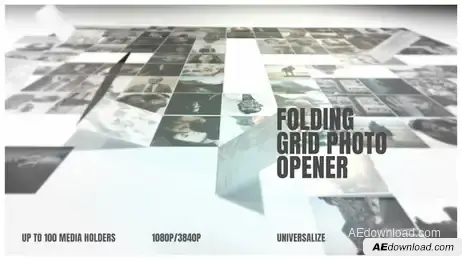Folding Photo Grid Opener Freebies template preview