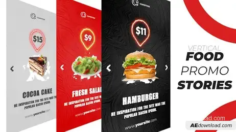 Food Menu Promo (Vertical) Freebies template preview