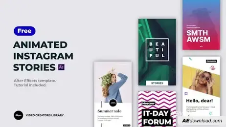 Free Animated Instagram Stories Freebies template preview