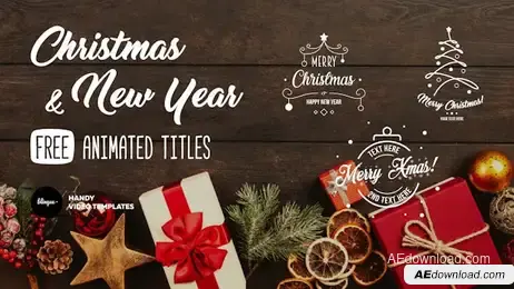 Free Christmas And New Year Titles Pack Freebies template preview