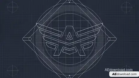 Geometrical Logo Reveal Freebies template preview