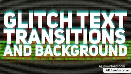 Glitch  Text Transitions + Background Freebies template preview