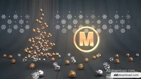 Gold Christmas Logo Freebies template preview