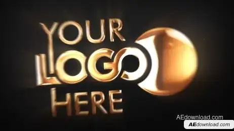 Gold Logo Reveal Freebies template preview