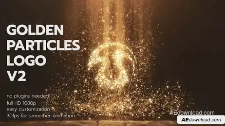 Golden Particles Logo V2 Freebies template preview