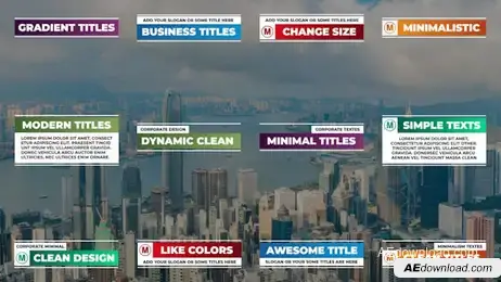 Gradient Titles Freebies template preview